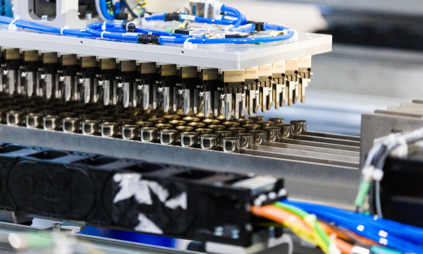 Roboter mit Mehrfachgreifer für parallele automatisierte Montageprozesse